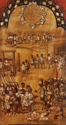La conquista del Messico, Pannello III