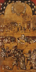 La conquista del Messico, Pannello IV, c.1696-1715
