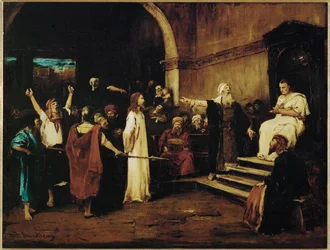 Cristo davanti a Pilato (dipinto su tela)
