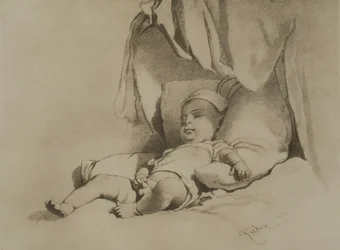 Bambino addormentato sul letto