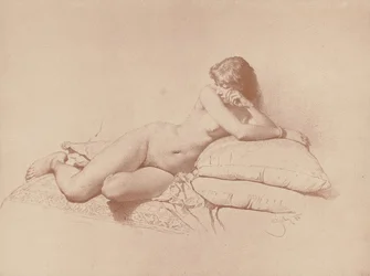 Studio di una nuda femminile reclinata, 1885