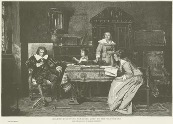 John Milton che detta il Paradiso Perduto alle sue figlie