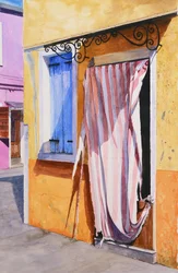 Casa di Burano (acquerello su carta)