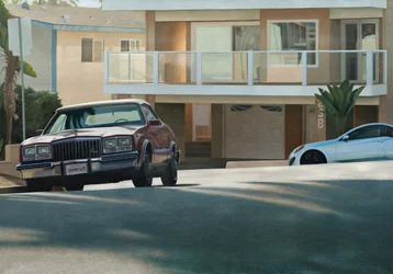 California Suburb Late Afternoon, 2017 (olio su lino)