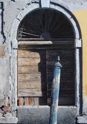 Vista dalla gondola (olio su tavola)