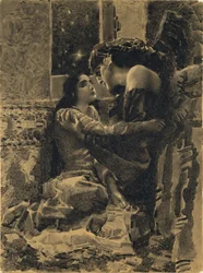 Tamara e Demone. Illustrazione per il poema Il Demone di Mikhail Lermontov