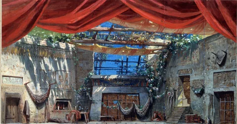 Scenografia per il balletto "Ondine o la Naiade" di J. Perrot