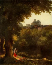 Veduta di Arricio vicino a Roma, 1830s, 1965