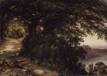 Veduta di Castel Gandolfo vicino a Roma, 1836