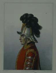 Elmo del Reggimento di Cavalleria delle Guardie della Vita nel 1764-1796, primi anni 1840