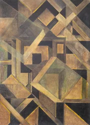 Composizione astratta con forme cristalline, c. 1920