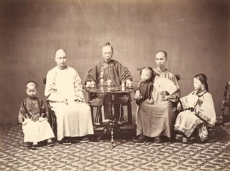 Mandarino con famiglia, 1860-1863