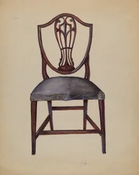 Sedia, 1936 circa (acquerello e gouache su carta)