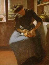 Donna che Lucida un Bollitore, c.1912