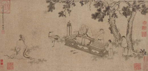 Laozi che consegna il Daodejing