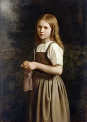 Ragazza che Lavora a Maglia, 1854