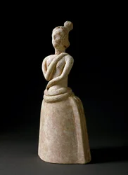 Arte minoica: figurina in terracotta di donna in atteggiamento di adorazione