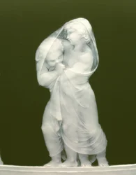 Dettaglio di una coppia di vasi, "Les alteres y les frileux", 1879