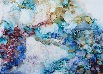 Fluid Blue Gold - Astratto
