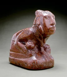 Pipa a effigie umana, Cahokia, 1000-1300