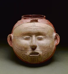 Vaso effigie umana, periodo tardo mississippiano, 1300-1500 (ceramica)