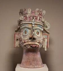 Testa del dio della pioggia Tlaloc