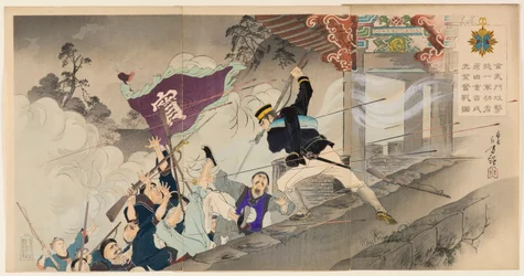Il primo eroe Harada Jūkichi combatte ferocemente nell