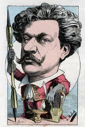 Ritratto di Louis Alexandre Gosset de Guines detto Andre Gill (1840-1885) poeta e pittore francese in 