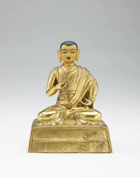 Dodicesimo Dalai Lama, Trinlay Gyatso, da un set parziale di lama e insegnanti, metà del XIX secolo