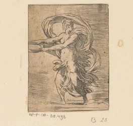 Giovane donna con vassoio