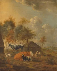 Paesaggio con animali