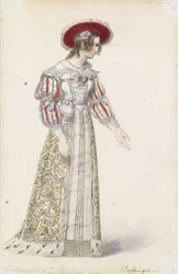 Figurina di Moritz Michael Daffinger in abito medievale