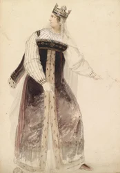 Moritz Michael Daffinger Sophie Schröder in costume