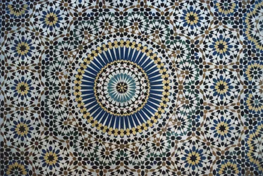 Kasbah di Thamiel glaoui, piastrelle zellij, dettaglio (ceramica)