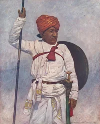 Un retinente armato dei capi di Bombay, 1903