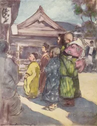 Guardando lo spettacolo, c1887, 1901