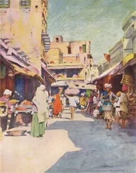 Un bazar ad Amritsar, 1905