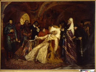 Il metropolita consacra lo zar Ivan IV di Russia, detto il Terribile