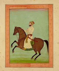 Un nobile Mughal a cavallo, c.1790, dal Grande Album Clive