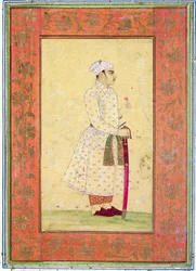 Un giovane nobile della corte Mughal, dal Grande Album Clive