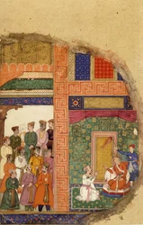 Il re Dasaratha conversa con il sacerdote di famiglia riguardo alla reggenza di Rama all