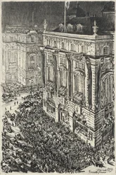 Piccadilly Circus, vigilia dell