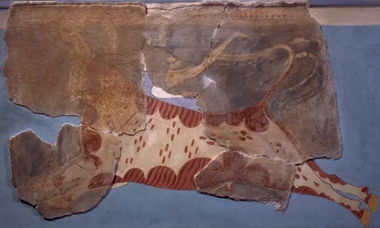 Scena di corrida, affresco dal Palazzo di Tirinto, Civiltà micenea