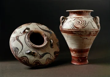 Arte micenea: vasi in ceramica. 1400 a.C. Museo dell