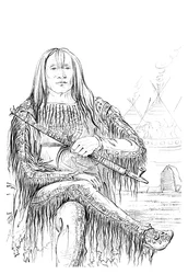 Capo della nazione Blackfoot, 1841.