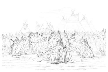 Danza della pipa dei nativi americani