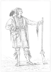 Osceola, prigioniero di guerra della Guerra della Florida, Fort Moultrie, Carolina del Sud, 1841