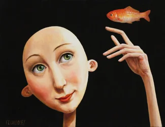 La donna sognatrice e il pesciolino rosso