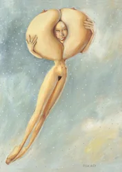 Nudo fluttuante surreale