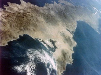 Baja California vista dal secondo volo dello Space Shuttle, novembre 1981